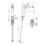 Carlo Frattini Serie 4 Bateria umywalkowa jednootworowa z korkiem Chrom F3761LCR