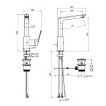 Carlo Frattini Serie 4 Bateria umywalkowa jednootworowa z korkiem automatycznym Chrom F3781FNCR