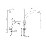 Carlo Frattini Series 4 Bateria kuchenna z obrotową wylewką Chrom F3797/2CR