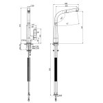 Carlo Frattini Skinny Bateria kuchenna z obrotową wylewką Chrom F7026CR