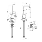 Carlo Frattini SO Bateria umywalkowa jednootworowa z korkiem Chrom F3171ACR