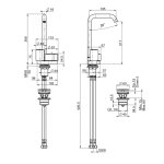 Carlo Frattini SO Bateria umywalkowa jednootworowa z korkiem Chrom F3171BCR