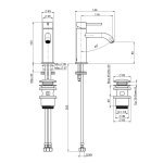 Carlo Frattini Spillo Steel Bateria umywalkowa jednootworowa z korkiem Inox F3071INOX