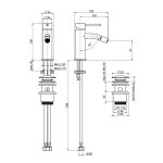 Carlo Frattini Spillo Steel Bateria bidetowa jednootworowa z korkiem (element zewnętrzny) Inox F3072INOX