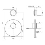 Carlo Frattini Spillo Steel Bateria podtynkowa termostatyczna z 1 zaworem wyjścia (element zewnętrzny) Inox F3083X1INOX