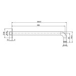 Carlo Frattini Spillo Steel Ramie ścienne do deszczownicy Inox F2945INOX