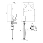 Carlo Frattini Spillo Up Bateria umywalkowa z korkiem automatycznym Chrom F3041CR