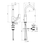 Carlo Frattini Spot Bateria umywalkowa jednootworowa wysoka z korkiem automatycznym Chrom F3011CR