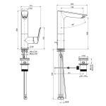 Carlo Frattini Spot Bateria umywalkowa jednootworowa z korkiem automatycznym Chrom F3011FCR