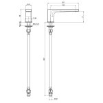 Carlo Frattini Zeta Wylewka na brzeg wanny 165 mm Chrom F2415CR