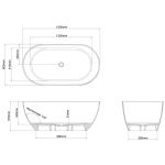 Clearwater Formoso Wanna wolnostojąca 150x80 cm biały mat N1ACSM
