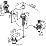 Damixa Tradition Bateria wannowa 3-otworowa chrom 37078.00