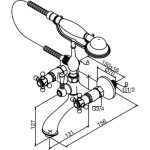 Damixa Tradition Bateria wannowo-prysznicowa chrom 37025.00