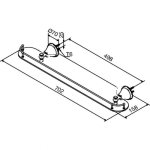 Damixa Tradition Półka szklana chrom 37311.00