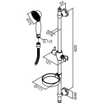 Damixa Tradition Zestaw prysznicowy chrom 76511.00