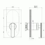  Fima Carlo Frattini Park Lane Bateria wannowa/prysznicowa podtynkowa element zewnętrzny chrom F1309E1CR