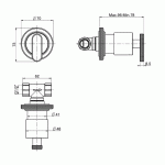  Fima Carlo Frattini Park Lane Zawór odcinający 1/2" podtynkowy element zewnętrzny chrom F1323/1CR