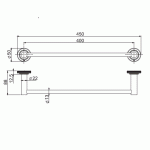  Fima Carlo Frattini Park Lane Uchwyt na ręcznik 40 cm chrom F6300/40CR