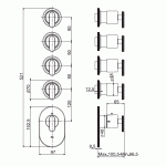  Fima Carlo Frattini Park Lane Bateria prysznicowa termostatyczna podtynkowa element zewnętrzny chrom F1353X4CR