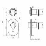 Fima Carlo Frattini Park Lane Bateria prysznicowa termostatyczna podtynkowa element zewnętrzny chrom F1353X1CR