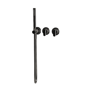 Fima Carlo Frattini Park Lane Bateria wannowa/prysznicowa podtynkowa z zestawem prysznicowym element zewnętrzny black chrome F1319WX8CN