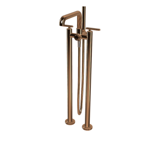  Fima Carlo Frattini Park Lane Bateria wannowa wolnostojąca podtynkowa ze słuchawką i wężem element zewnętrzny amber bronze F1304/4ZL