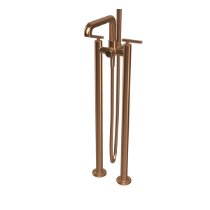  Fima Carlo Frattini Park Lane Bateria wannowa wolnostojąca podtynkowa ze słuchawką i wężem element zewnętrzny brushed bronze F1304/4ZS
