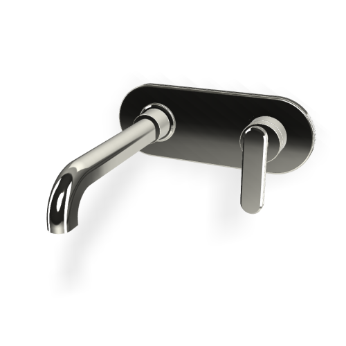 Fima Carlo Frattini Park Lane Bateria umywalkowa podtynkowa z korkiem klik klak element zewnętrzny nickel lucido F1301WLX5LN