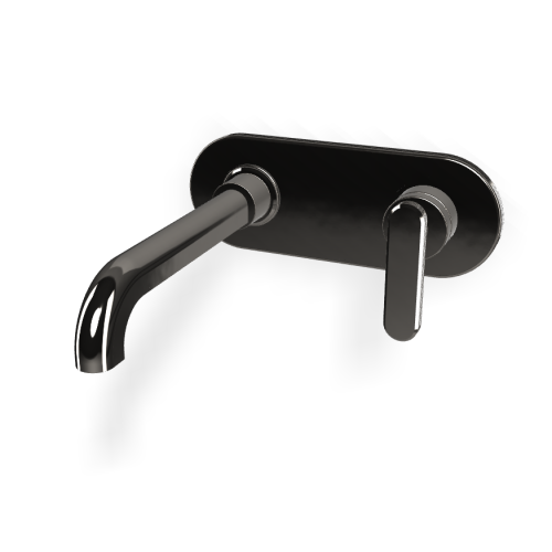 Fima Carlo Frattini Park Lane Bateria umywalkowa podtynkowa z korkiem klik klak element zewnętrzny black chrome F1301WLX5CN
