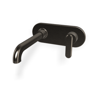 Fima Carlo Frattini Park Lane Bateria umywalkowa podtynkowa z korkiem klik klak element zewnętrzny brushed black chrome F1301WLX5CS
