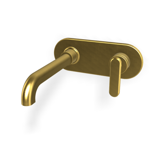 Fima Carlo Frattini Park Lane Bateria umywalkowa podtynkowa z korkiem klik klak element zewnętrzny brushed gold F1301WLX5OS