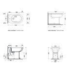 Flaminia Efi Bidet stojący 56 cm biały EF217