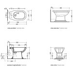 Flaminia Efi Bidet stojący 58x36 biały 6005
