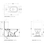 Flaminia Efi Miska stojąca 74x35 biały 6002