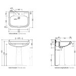 Flaminia Efi Umywalka ścienna 70x54 biała 6006