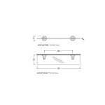 Flaminia Evergreen Półka Szklana 45 cm EG45M