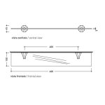 Flaminia Evergreen Półka Szklana 60 cm EG60M