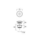 Flaminia Korek umywalkowy Click Clack uniwersalny ceramiczny PLCE NA MAGAZYNIE!!