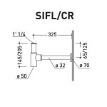 Flaminia Syfon do umywalki chrom SIFL/CR