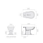 Galassia Ethos Bidet stojący 59x38 cm biały 8428