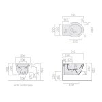 Galassia Ethos Bidet wiszący 55x38 cm czarny 8440MNE
