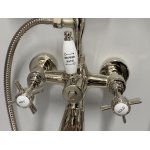    Galatea Design Retro Bateria wannowa ścienna z zestawem prysznicowym nikiel GDT8NKL W MAGAZYNIE!!