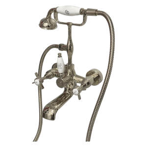    Galatea Design Retro Bateria wannowa ścienna z zestawem prysznicowym nikiel GDT8NKL W MAGAZYNIE!!