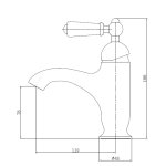   Galatea Design Retro Bateria umywalkowa nikiel GDCH25NKL W MAGAZYNIE!!