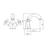   Galatea Design Retro Bateria umywalkowa nikiel GDT27NKL W MAGAZYNIE!!