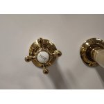   Galatea Design Retro Bateria umywalkowa podtynkowa 3-otworowa Gold GDCH28GOLD W MAGAZYNIE!!
