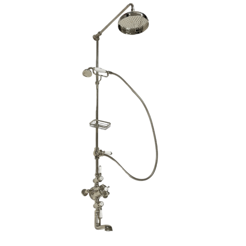    Galatea Design Retro Zestaw prysznicowy ścienny nikiel GDH112NKL W MAGAZYNIE!!