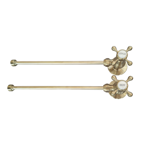   Galatea Design Zawory kątowe do armatury umywalkowej ciepła/zimna brushed gold  GDW28BRG W MAGAZYNIE!!