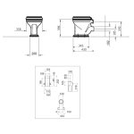 Gentry Home Balasani Miska WC stojąca Biała 4005