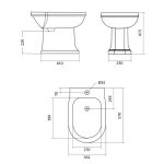 Gentry Home Coventry Bidet stojący Biały 2315